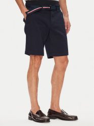 Tommy Hilfiger Szorty materiałowe Brooklyn MW0MW39706 Granatowy Regular Fit. Niebieskie szorty męskie Tommy Hilfiger, bez wzorów, z bawełny. Za 239.99 zł.