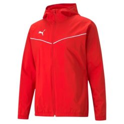 Puma teamRISE All Weather kurtka. Białe kurtki męskie Puma, xl, bez wzorów, sportowe, bez ramiączek, bez kaptura. Za 199.99 zł.