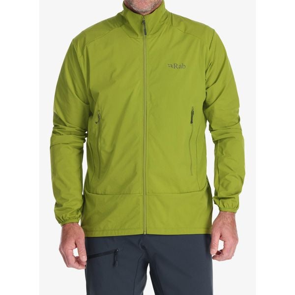 Kurtka softshell męska Rab Borealis Tour Jacket. Zielone kurtki męskie RAB, na zimę, m, bez wzorów, z softshellu, bez kaptura. Za 319.99 zł.
