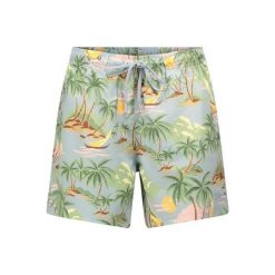 Szorty kąpielowe z nadrukiem Gant Hawaii. Niebieskie kąpielówki męskie Gant, m, bez wzorów. W wyprzedaży za 184.50 zł.
