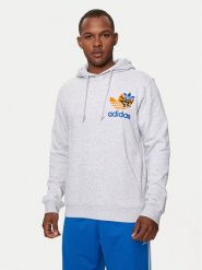 Adidas Bluza Trefoil IS2913 Szary Regular Fit. Szare bluzy nierozpinane męskie ADIDAS, m, bez wzorów, z bawełny, bez ramiączek, bez kaptura. Za 199.99 zł.