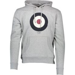 Bluza "Target" w kolorze szarym. Szare bluzy nierozpinane męskie Ben Sherman, z nadrukiem. W wyprzedaży za 152.95 zł.