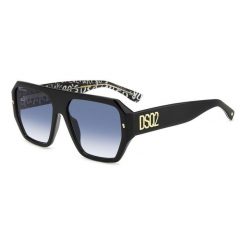 Okulary przeciwsłoneczne męskie DSQUARED2 D2 0128/S TAY, rozmiar 58 mm. Czarne okulary przeciwsłoneczne męskie DSQUARED, bez wzorów, sportowe. Za 1,243.65 zł.
