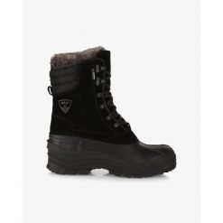 Ocieplane, wodoodporne buty zimowe Kilpi ANTARTIC HIGH WP-M. Czarne buty trekkingowe męskie Kilpi, na zimę, bez wzorów, z nylonu, sportowe, bez obcasa, bez zapięcia. Za 473.69 zł.