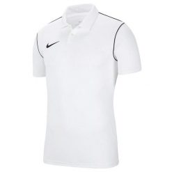 Męska Koszulka Polo Park 20. Białe koszulki polo męskie Nike, l, bez wzorów, sportowe, bez kołnierzyka, bez ramiączek. Za 201.99 zł.