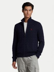 Polo Ralph Lauren Sweter 710899975001 Granatowy Regular Fit. Niebieskie kardigany męskie Polo Ralph Lauren, m, bez wzorów, z bawełny, bez ramiączek. Za 929.99 zł.