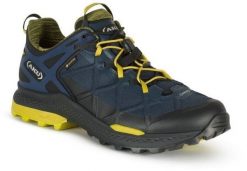 Buty trekkingowe męskie Aku M'S ROCKET DFS GTX, blue/ mustard, 43. Niebieskie buty trekkingowe męskie Aku, bez wzorów, bez zapięcia. Za 619.50 zł.