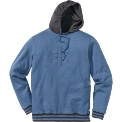 Bluza z kapturem Regular Fit bonprix niebieski dżins melanż. Bluzy z kapturem męskie marki bonprix. Za 49.99 zł.