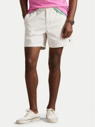 Polo Ralph Lauren Szorty materiałowe 710644995042 Biały Regular Fit. Białe szorty męskie Polo Ralph Lauren, bez wzorów, z bawełny. Za 639.99 zł.