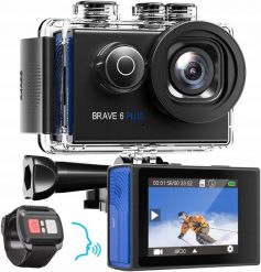AKASO Brave 6 Plus kamera sportowa 4K30FPS 20MP WiFi ekran dotykowy 4XZoom. Kamery sportowe AKASO. Za 779.00 zł.