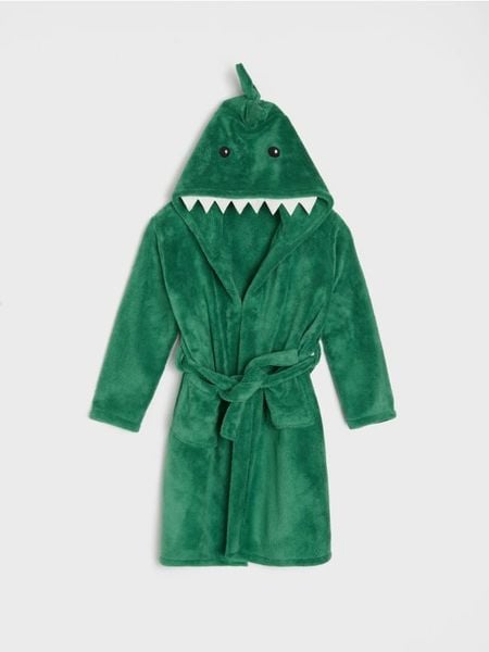 Zestaw: Szlafrok i ręcznik - zielony. Zielone szlafroki męskie Sinsay, bez wzorów, bez kaptura. Za 79.99 zł.