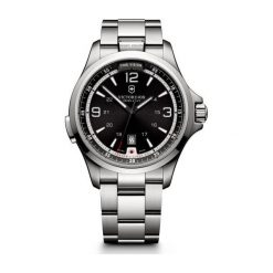 RABAT ZEGAREK VICTORINOX SWISS ARMY 241569. Czarne zegarki męskie VICTORINOX, ze stali. W wyprzedaży za 1,750.00 zł.