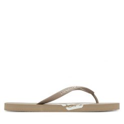 Japonki Emporio Armani. Brązowe klapki i japonki męskie Emporio Armani, bez wzorów. Za 159.99 zł.