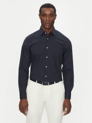 BOSS Koszula H-HANK-kent-C3-214 50538949 Granatowy Slim Fit. Niebieskie koszule męskie Boss, m, bez wzorów, z bawełny, bez kołnierzyka, bez ramiączek. Za 269.99 zł.