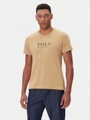Polo Ralph Lauren T-Shirt 714899613023 Beżowy Regular Fit. Brązowe koszulki polo męskie Polo Ralph Lauren, m, bez wzorów, z bawełny, bez kołnierzyka, bez ramiączek. Za 309.99 zł.