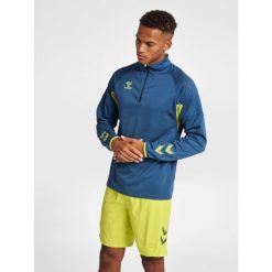 Bluza rozpinana do połowy Hummel Lead Pro. Niebieskie bluzy rozpinane męskie HUMMEL, xl, bez wzorów, z polaru, sportowe, bez ramiączek, bez kaptura. W wyprzedaży za 192.50 zł.