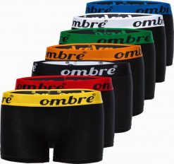 Ombre Bokserki męskie bawełniane U158 - mix 7-pak L. Bokserki męskie Ombre, l, bez wzorów, z bawełny. Za 99.99 zł.