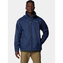 Wiatrówka męska Columbia Glennaker Lake II. Niebieskie kurtki softshell męskie Columbia, m, bez wzorów, z softshellu, bez kaptura, trekkingowe. Za 288.88 zł.