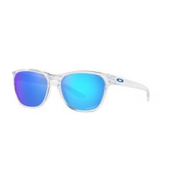 Okulary przeciwsłoneczne Oakley Manorburn. Niebieskie okulary przeciwsłoneczne męskie Oakley, bez wzorów, sportowe. Za 622.00 zł.