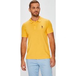 U.S. Polo - Polo. Szare koszulki polo męskie U.S. Polo, z bawełny, polo, z krótkim rękawem. W wyprzedaży za 139.90 zł.