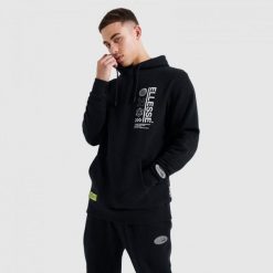 Bluza męska Ellesse Stratson Oh Hoody. Czarne bluzy nierozpinane męskie Ellesse, m, bez wzorów, bez ramiączek, bez kaptura. Za 317.40 zł.