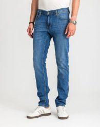 Męskie Spodnie Jeansowe Mustang Style Vegas Denim Blue 1017120 5000 623, W34 L30. Niebieskie spodnie na co dzień męskie Mustang, bez wzorów, z bawełny, casualowe. Za 219.99 zł.