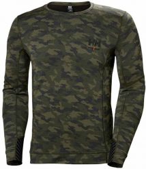 Koszulka termo Helly Hansen Lifa Merino Camo. Zielone bielizna termoaktywna męska Helly Hansen, m, bez wzorów, bez ramiączek. Za 390.43 zł.
