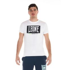 Sportowa koszulka męska Fluo. Białe t-shirty sportowe męskie LEONE 1947 APPAREL, l, bez wzorów, z tkaniny, sportowe, bez ramiączek. W wyprzedaży za 70.95 zł.