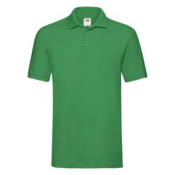 Męska Koszulka Polo Premium. Zielone koszulki polo męskie Fruit of the Loom, m, bez wzorów, bez kołnierzyka, bez ramiączek. Za 54.99 zł.