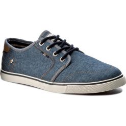 Tenisówki WRANGLER - Mitos Derby WF08927AN Denim 102. Niebieskie trampki męskie Wrangler, z denimu, eleganckie. W wyprzedaży za 169.00 zł.