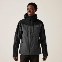 Kurtka wodoodporna z kapturem Regatta Wentwood IX. Brązowe kurtki męskie Regatta, na jesień, l, bez wzorów, z materiału, bez ramiączek, z kapturem. Za 279.99 zł.