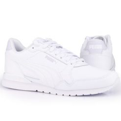 Buty męskie sportowe do chodzenia Puma ST RUNNER v3 L. Białe buty do biegania męskie Puma, bez wzorów, z gumy, bez zapięcia, do biegania. W wyprzedaży za 230.00 zł.