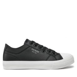 Trampki Guess. Czarne trampki męskie Guess, z aplikacjami, bez zapięcia. Za 289.99 zł.