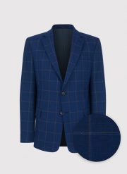 PAKO LORENTE – Granatowa marynarka casualowa w kratę. Marynarki męskie Pako Lorente, bez wzorów, z bawełny. Za 399.99 zł.