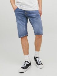 Jack & Jones Szorty jeansowe Cale 12223993 Granatowy Regular Fit. Niebieskie szorty męskie Jack & Jones, bez wzorów, z jeansu. Za 219.99 zł.