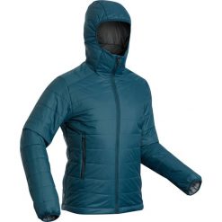 Kurtka trekkingowa puchowa TREK 100 kaptur - męska. Kurtki męskie FORCLAZ, m, bez wzorów, z materiału, bez ramiączek, bez kaptura. Za 149.99 zł.