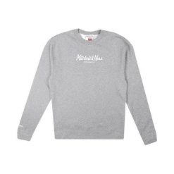 Bluza Mitchell & Ness col rond. Białe bluzy nierozpinane męskie Mitchell & Ness, m, bez wzorów, bez ramiączek, bez kaptura. Za 338.00 zł.