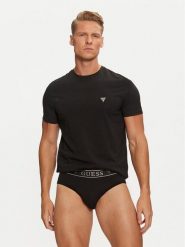 Guess Piżama U4BG86 KCD31 Czarny Regular Fit. Czarne piżamy męskie Guess, m, z aplikacjami, z bawełny, bez kołnierzyka, bez ramiączek. Za 109.99 zł.