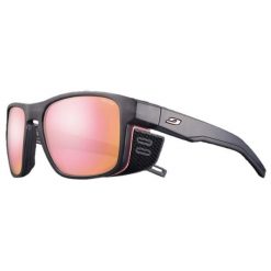 Okulary górskie JULBO SHIELD M czarne Spectron kat.4. Czerwone okulary przeciwsłoneczne męskie JULBO, bez wzorów, sportowe. Za 437.99 zł.