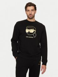 KARL LAGERFELD Bluza 705462 551900 Czarny Regular Fit. Czarne bluzy nierozpinane męskie KARL LAGERFELD, m, bez wzorów, z bawełny, bez ramiączek, bez kaptura. Za 379.99 zł.