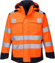 Kurtka męska Portwest MV70 - Kurtka Modaflame Multi Norm Arc - żółty-granatowy XL. Niebieskie kurtki męskie Portwest, m, bez wzorów, bez ramiączek, bez kaptura. Za 1,028.74 zł.