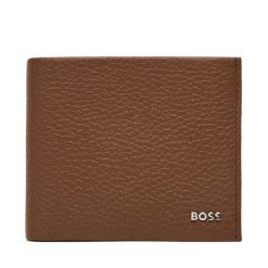 Portfel BOSS. Brązowe portfele męskie Boss, bez wzorów. Za 629.99 zł.