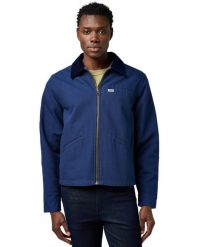 MESKA KURTKA WRANGLER UTILITY JACKET NAVY 112371573. Niebieskie kurtki męskie Wrangler, xl, bez wzorów, bez ramiączek, bez kaptura. Za 299.99 zł.