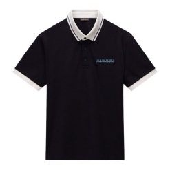 Koszulka polo męska Napapijri E-Zeri. Czarne koszulki polo męskie Napapijri, m, bez wzorów, bez kołnierzyka, bez ramiączek. Za 189.99 zł.