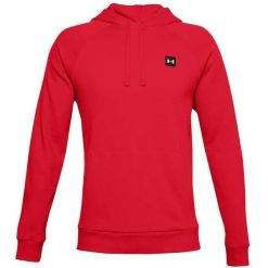 Bluza treningowa treningowa męska Under Armour Rival Fleece Hoodie. Czerwone bluzy z kapturem męskie Under Armour, m, bez wzorów, z kapturem. Za 254.53 zł.