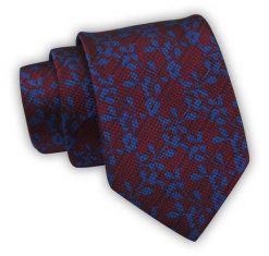Krawat Alties (7 cm) - Bordowy, Kwiatowy Wzór. Czerwone krawaty i muchy męskie Alties, bez wzorów, z tkaniny, eleganckie. Za 49.00 zł.