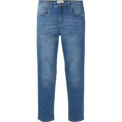 Dżinsy dresowe Slim Fit Straight bonprix jasnoniebieski. Niebieskie jeansy męskie bonprix, bez wzorów, z dresówki. Za 89.99 zł.