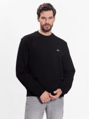 Lacoste Bluza SH9608 Czarny Regular Fit. Czarne bluzy nierozpinane męskie Lacoste, m, bez wzorów, z bawełny, bez ramiączek, bez kaptura. Za 509.99 zł.
