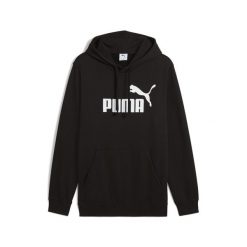 Męska bluza z kapturem Essentials z logo No. 1 PUMA Black. Czarne bluzy nierozpinane męskie Puma, m, bez wzorów, prążkowane, z kapturem. Za 229.00 zł.