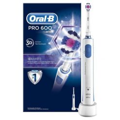 Oral-B Szczoteczka Elektryczna Pro 600 3d White. Białe szczoteczki elektryczne ORAL-B. W wyprzedaży za 170.00 zł.